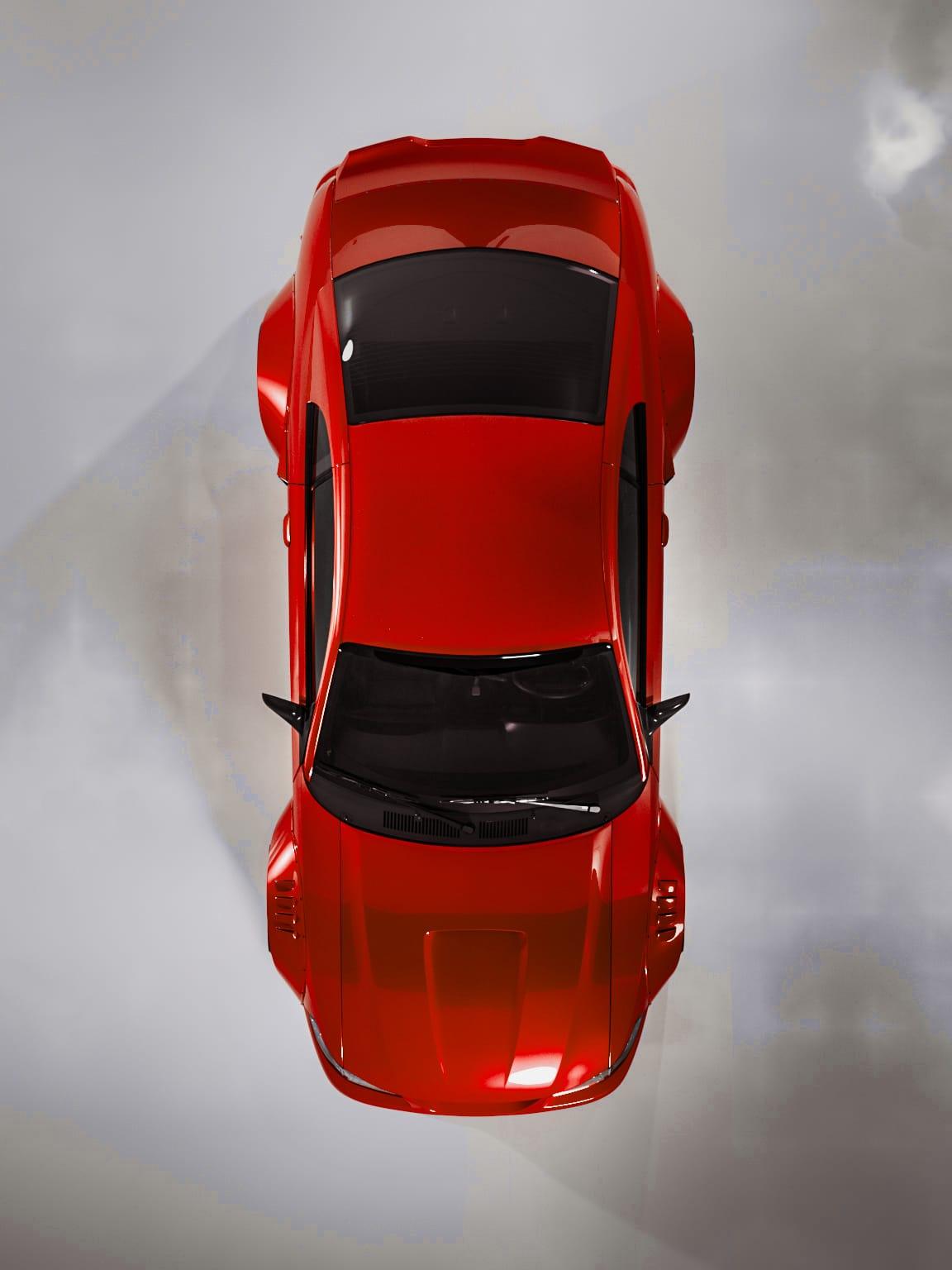 Red Car Top View Png